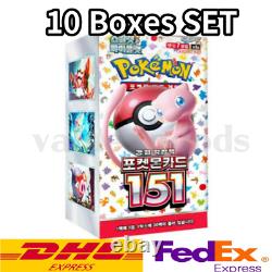 10 BOXES SET Pokemon Card Scarlet&Violet 151 Booster Box sv2a NEW Korean ver