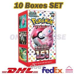 10 Boxes Set Pokemon Card Scarlet&Violet 151 Booster Box SV2a Sealed Korean
