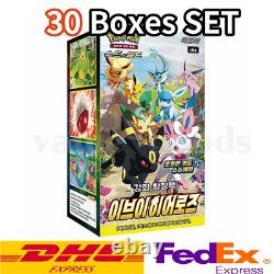 30 BOXES 1CT Pokemon Card Game Eevee Heroes Booster Box 1 case / Korean ver