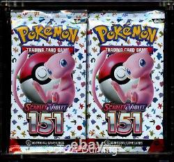 AUTHENTIC Pokemon 151 Box Lot 36x Sealed Booster Packs + Acrylic Case