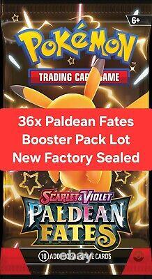 Paldean Fates 36 Booster Pack Lot New Factory Sealed Box Equivalent Pokémon TCG