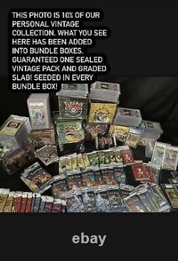 Pokemon WOTC Bundle Box, 2 Graded Slabs, Vintage Pack & Cards + More